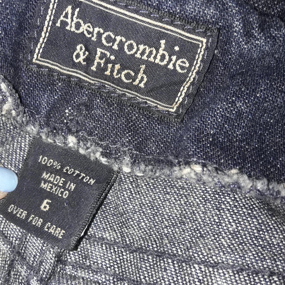 Vintage Bell Bottom Jeans Button Fly VTG 90s Cotton Denim Abercrombie & Fitch 6 - Picture 4 of 13